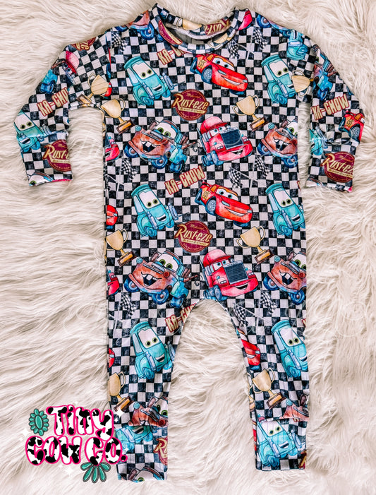 12-18m Cars Adler Romper