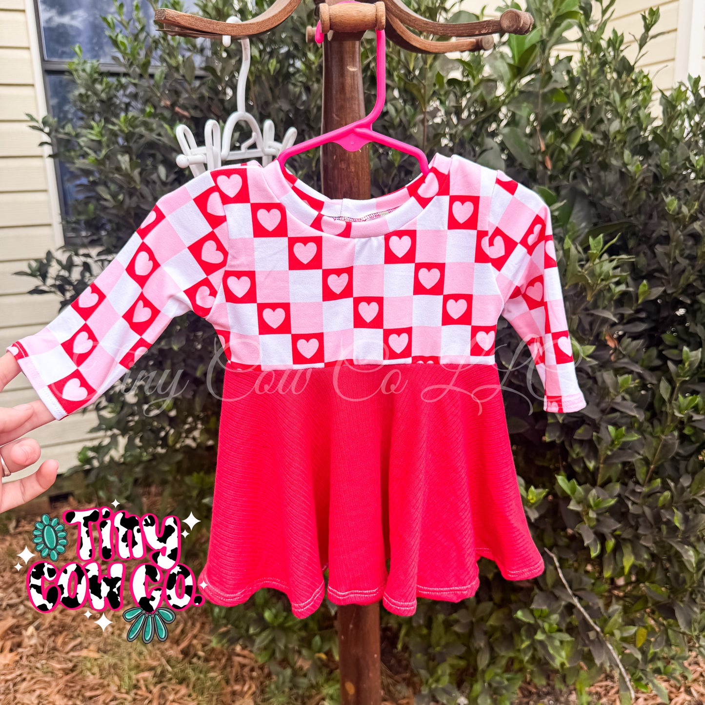 12-18m Valentine Peplum 3/4 Sleeves