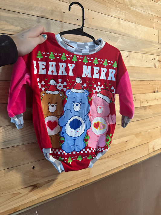 9-12m Beary Christmas Sweater Romper