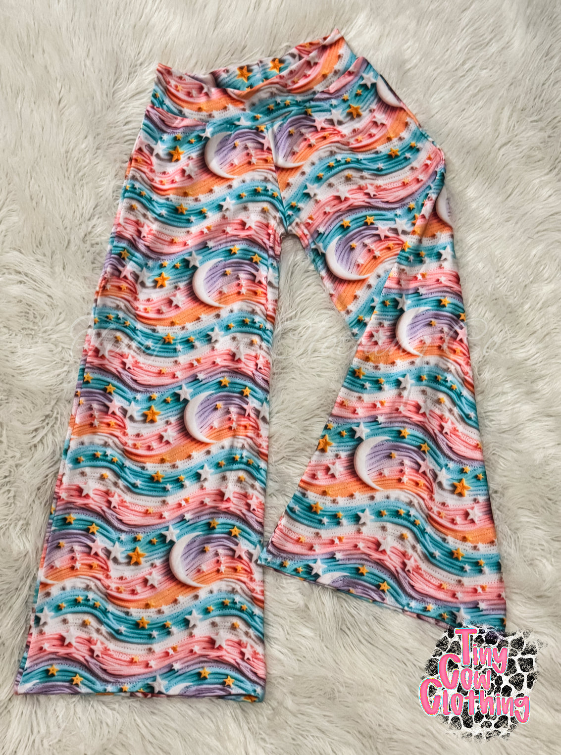 Size 8 Wide Legged Pants 3D Moons