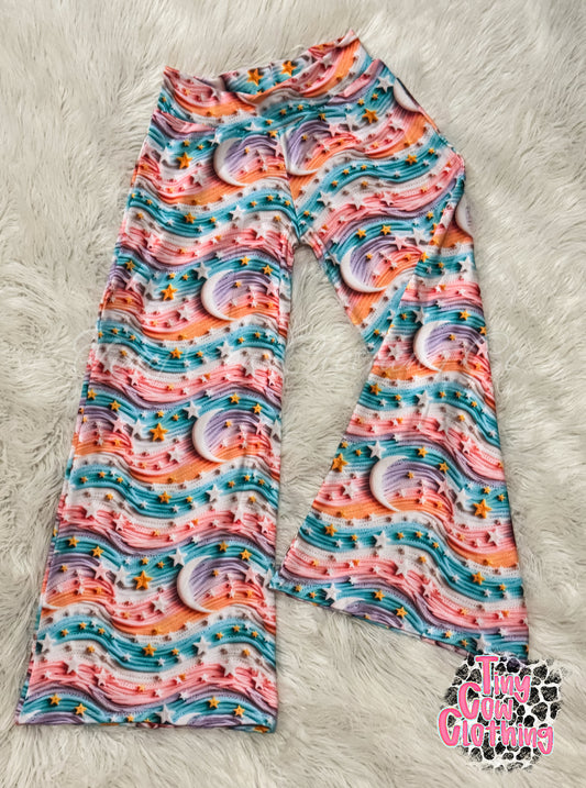 Size 8 Wide Legged Pants 3D Moons