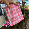 Pink Gingham Strawberries