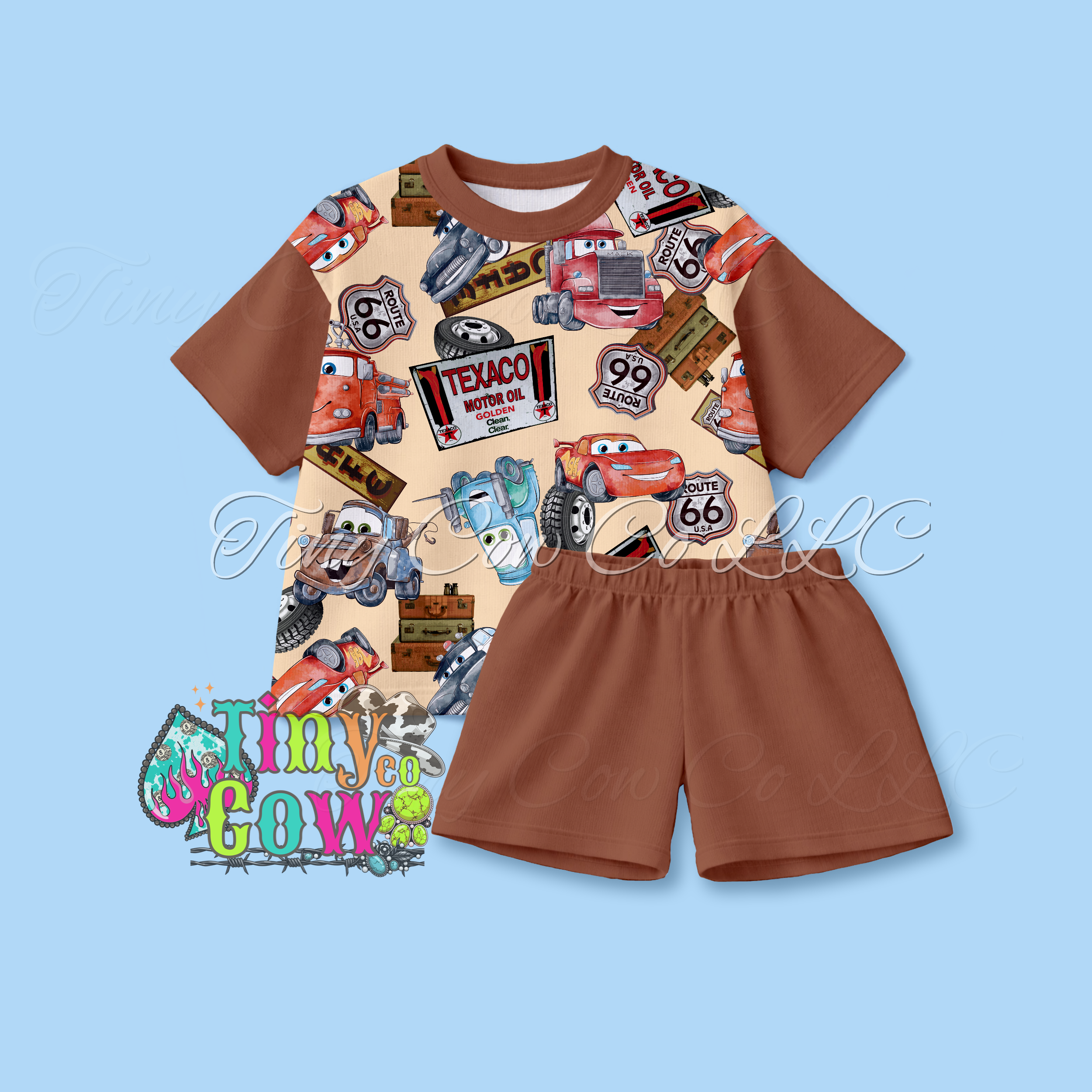 Brown Cars Comfy Set