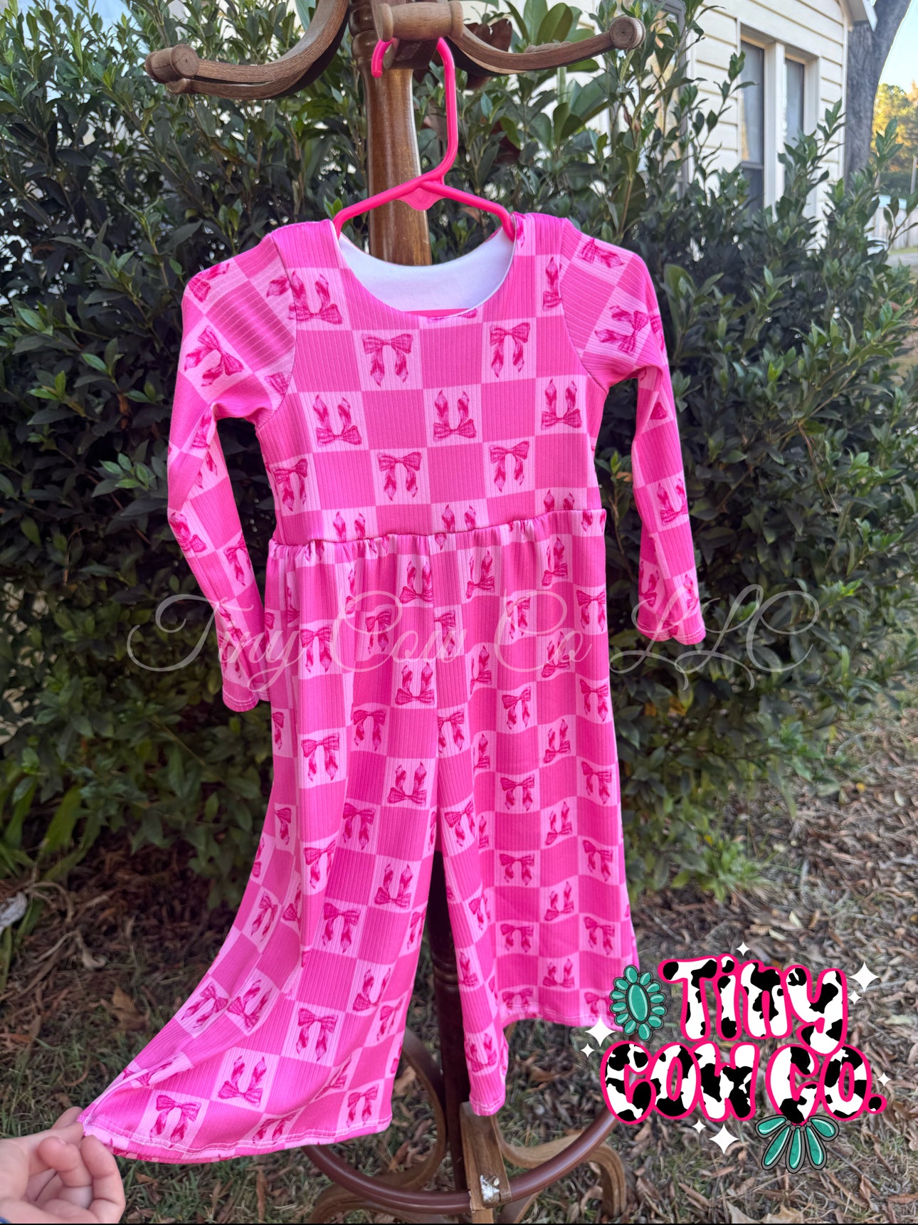 2T Pink Bows Autumn Romper