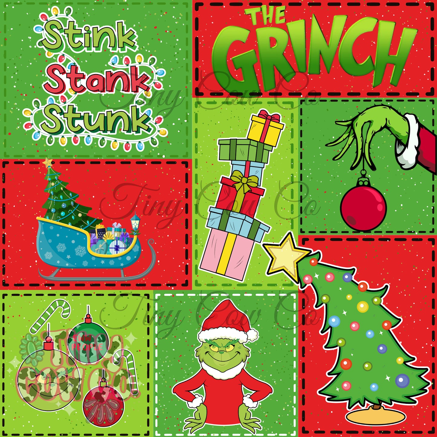 Grinch Christmas Patchwork MTO