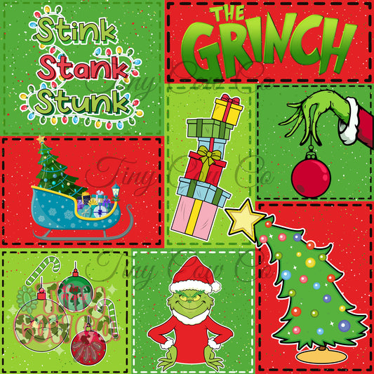 Grinch Christmas Patchwork MTO