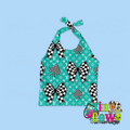 Boujee Checkered Bow Halter Top