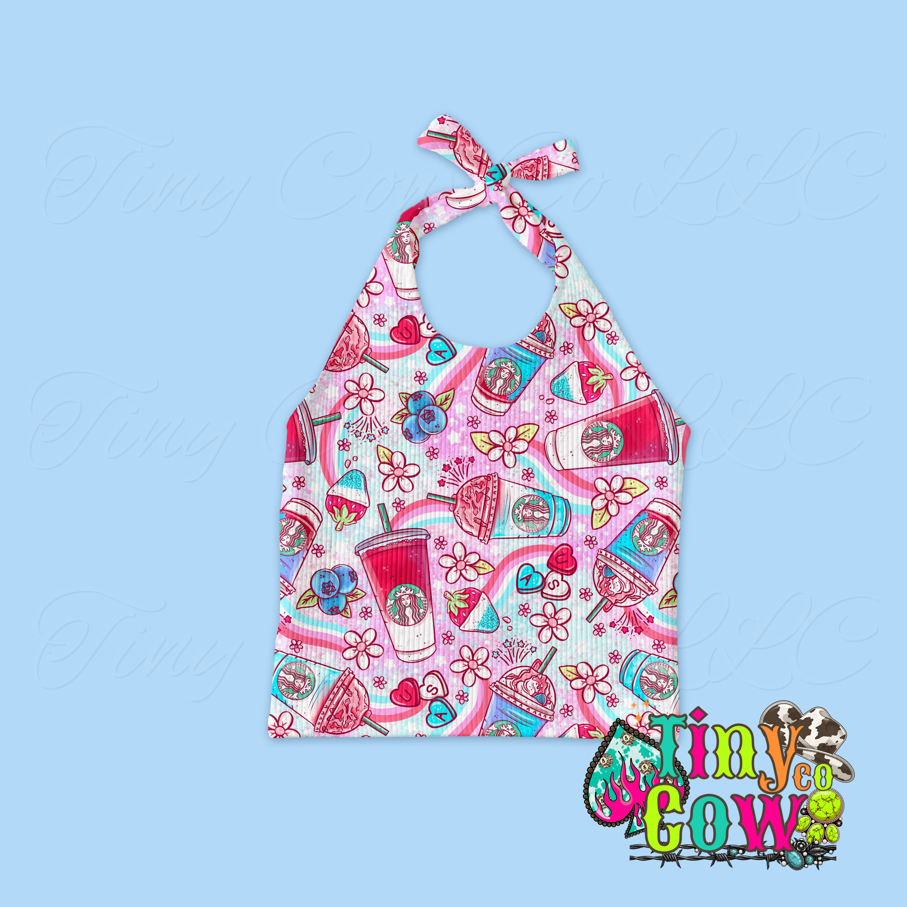 RWB Starbucks Halter Top