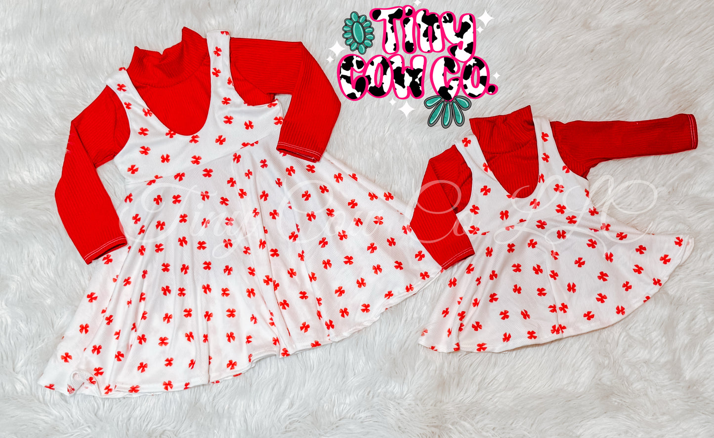 Red Dainty Bows Set