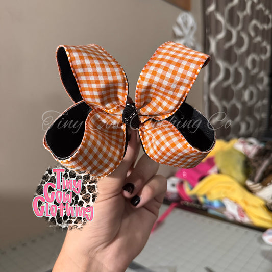 Gingham Ribbon Bow