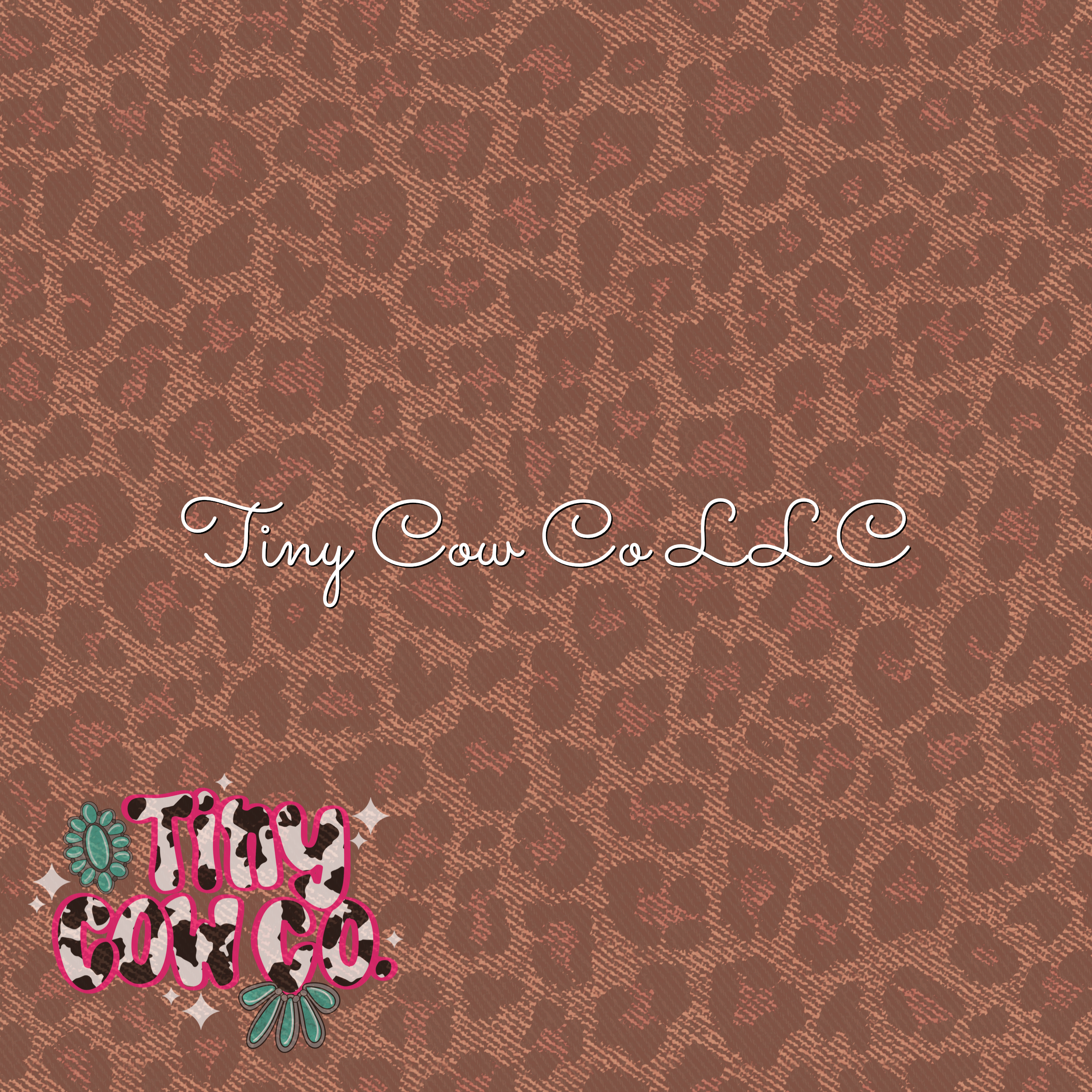 Brown Leopard Denim