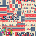 Muted USA Patchwork