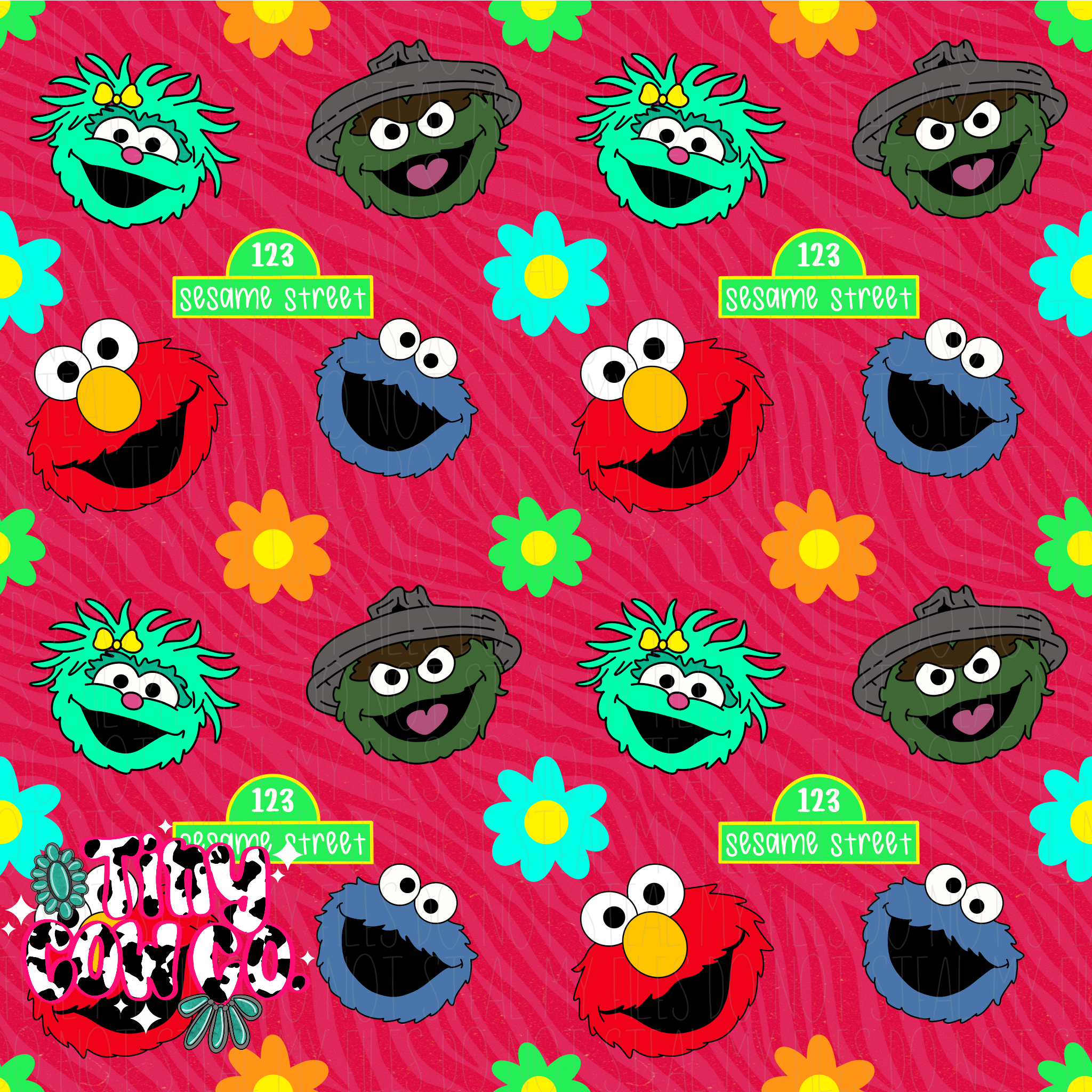 Pink Zebra Sesame Street