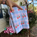 Blue Gingham Strawberries