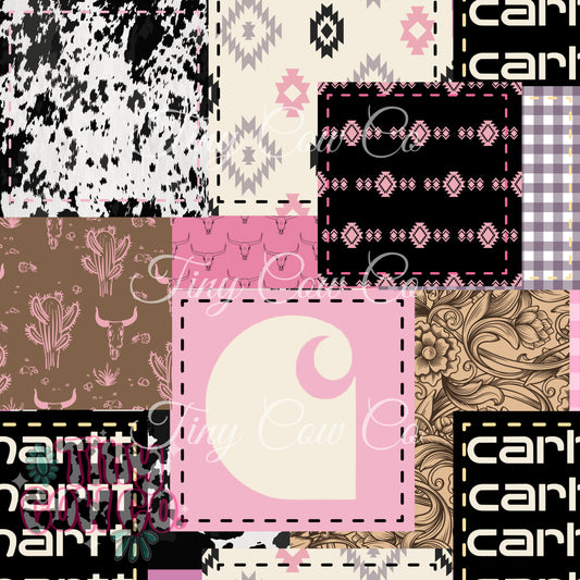 Pink Carhartt Patchwork MTO