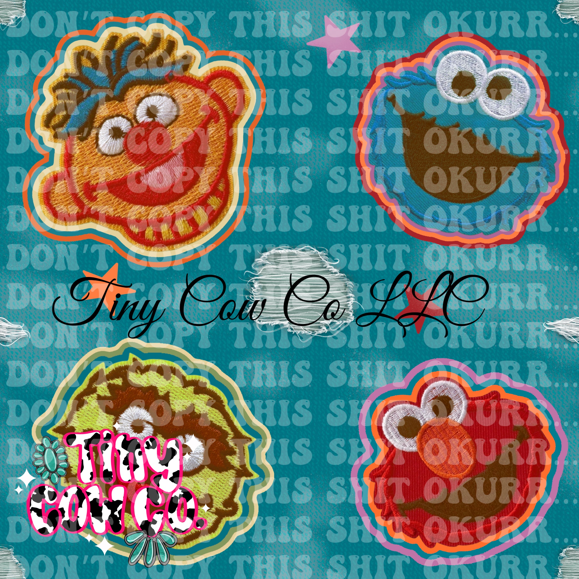 Denim Patch Sesame Street